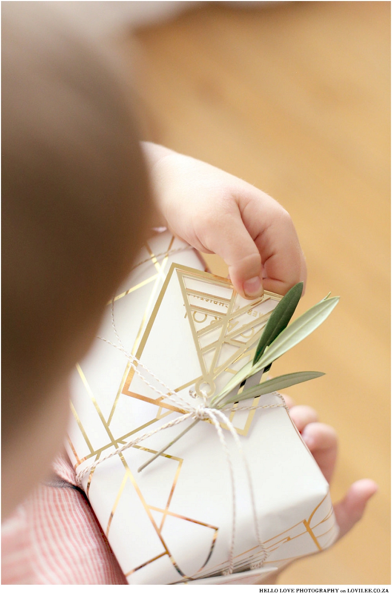 Gold foiled wrapping paper