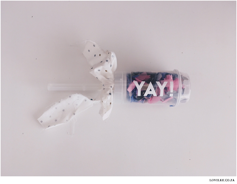 DIY confetti popper