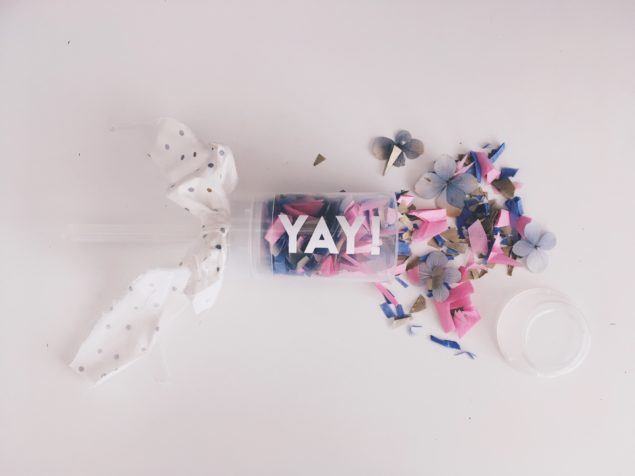 DIY confetti popper