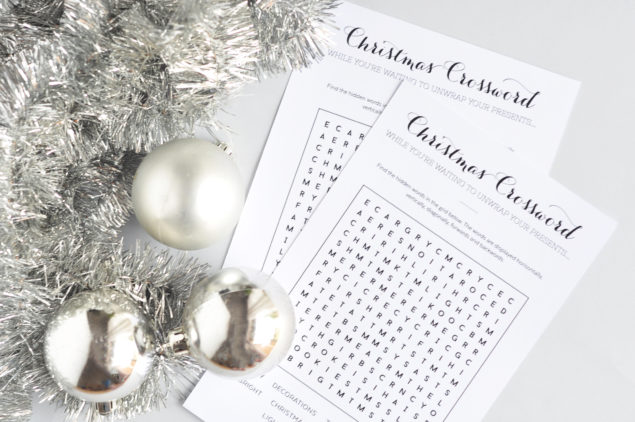 Christmas Games Word search