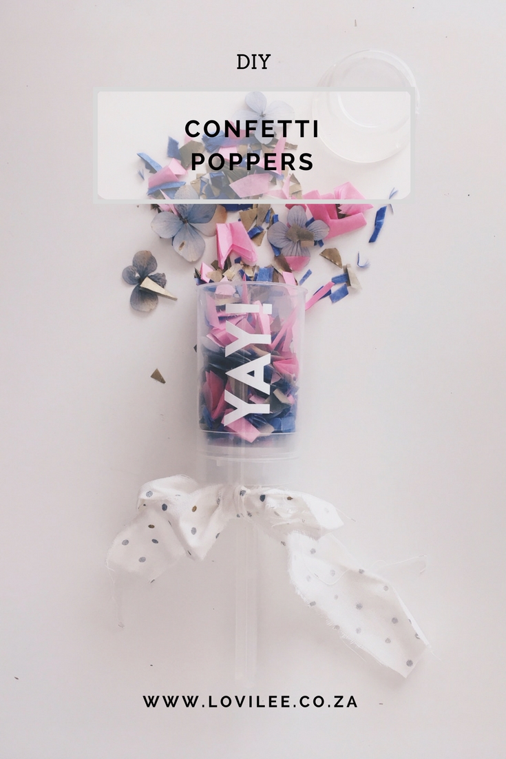 DIY confetti popper"