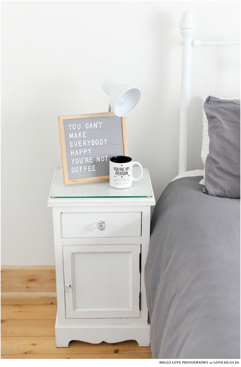 Grey Letterboard Bedroom decor