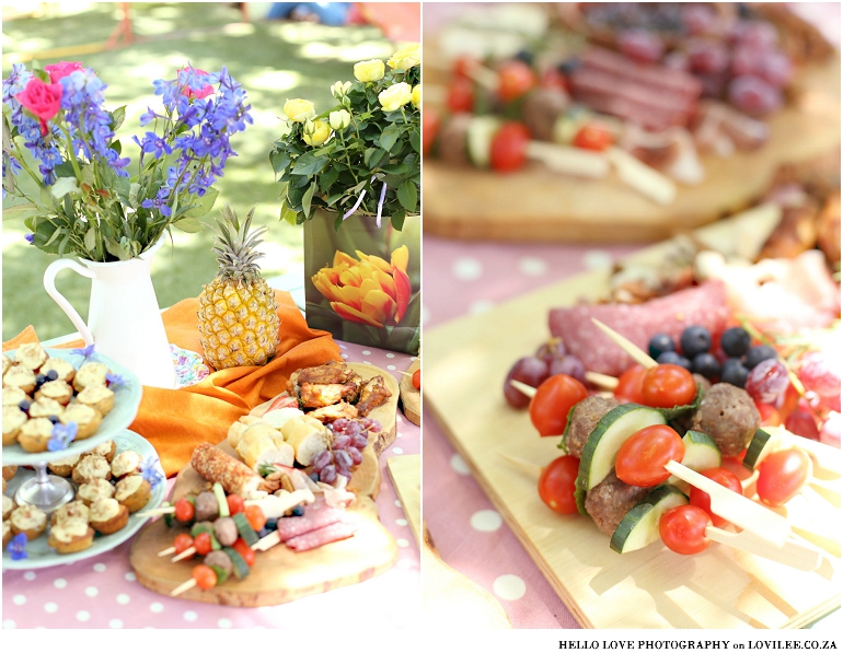 Garden Party finger food by Wooden Spoon kitchen