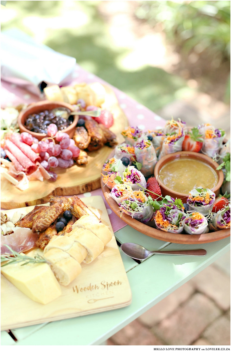 Garden Party finger food by Wooden Spoon kitchen