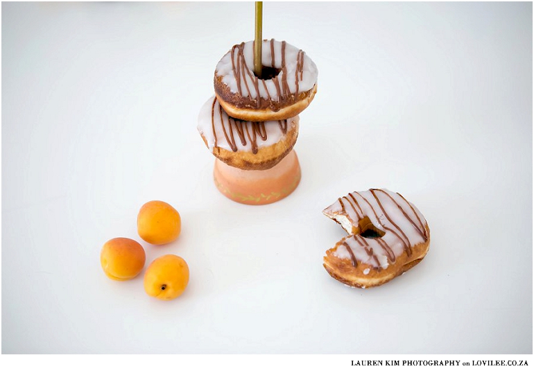 DIY doughnut stand with donuts