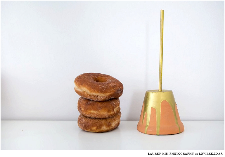 DIY Donut stand with donuts