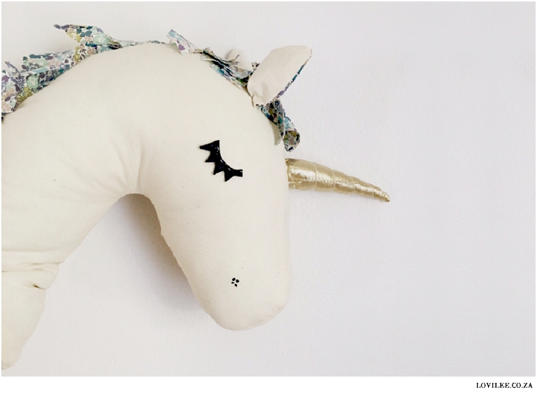 Unicorn taxidermy kids decor wall art