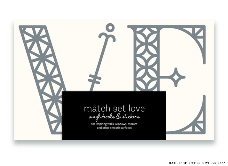 LOVE vinyl wall art from Match Set Love