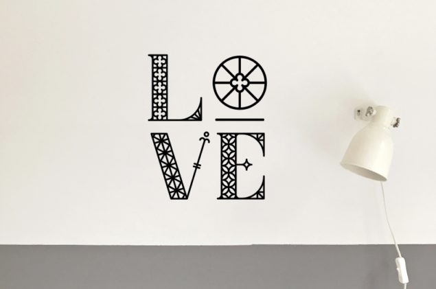 LOVE vinyl wall art from Match Set Love