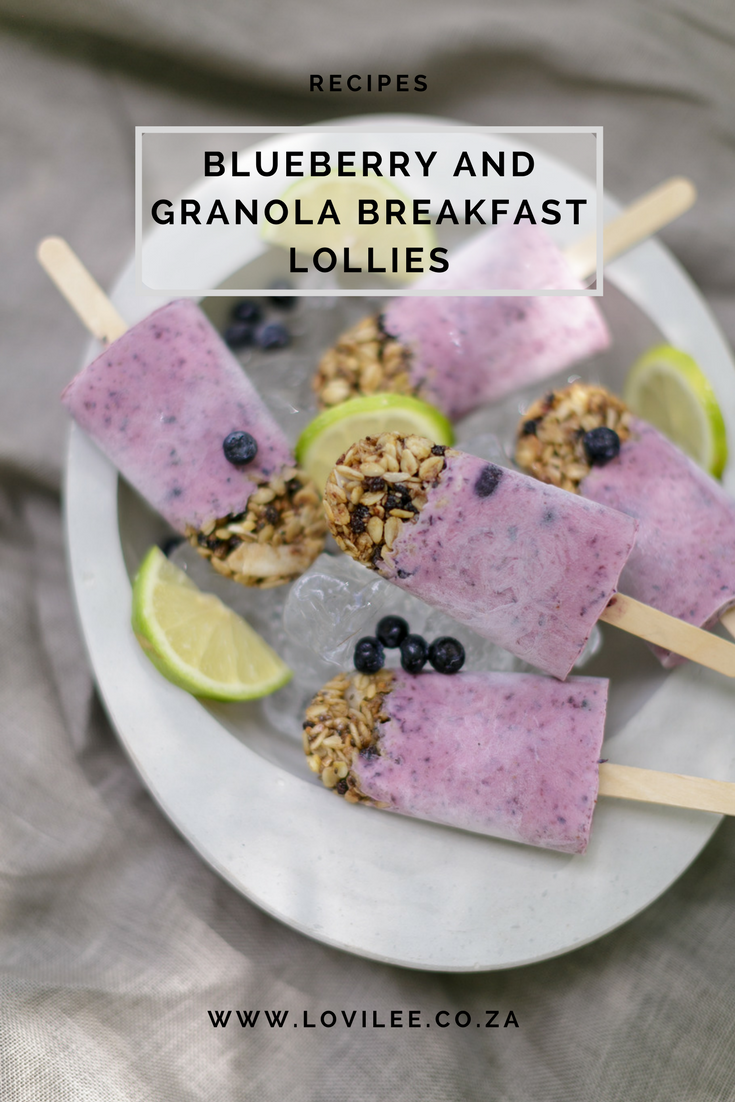 Blueberry and Granola lollies breakfast recipes