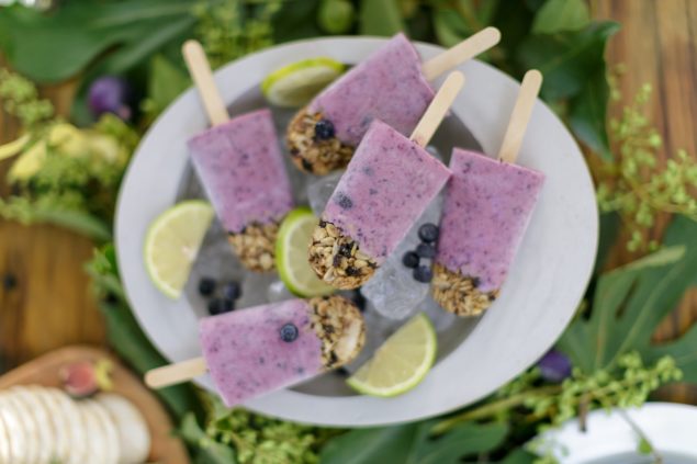 Blueberry and Granola breakfast lollies recipes