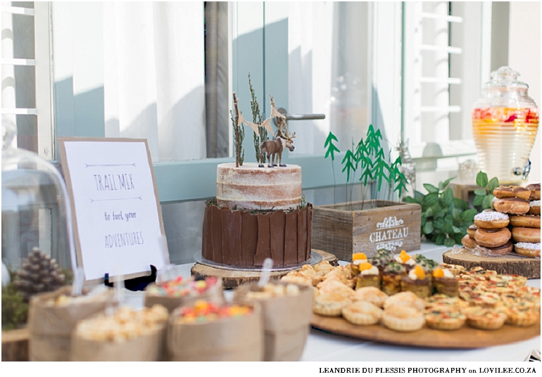 Forest Theme kids party candy table