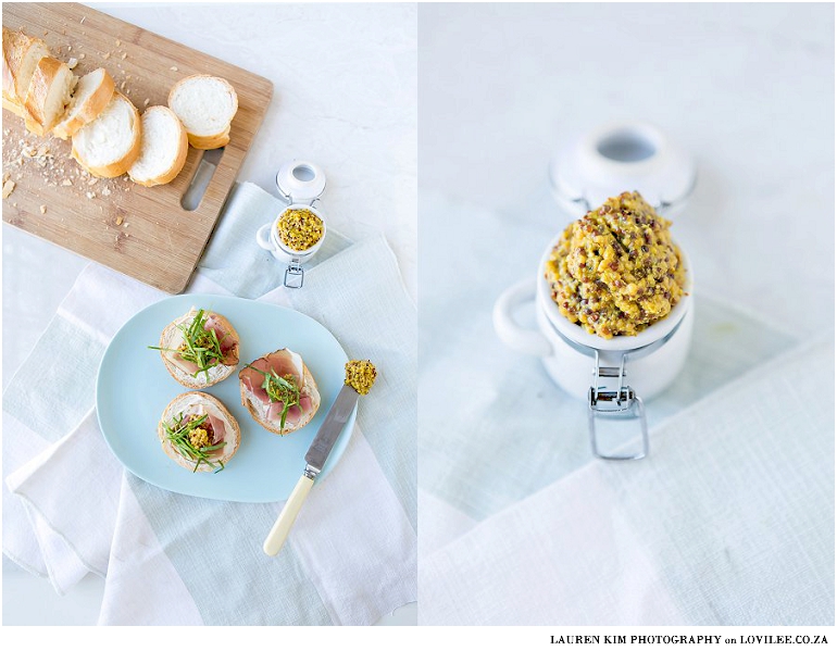 Food Photography images with home made mustard