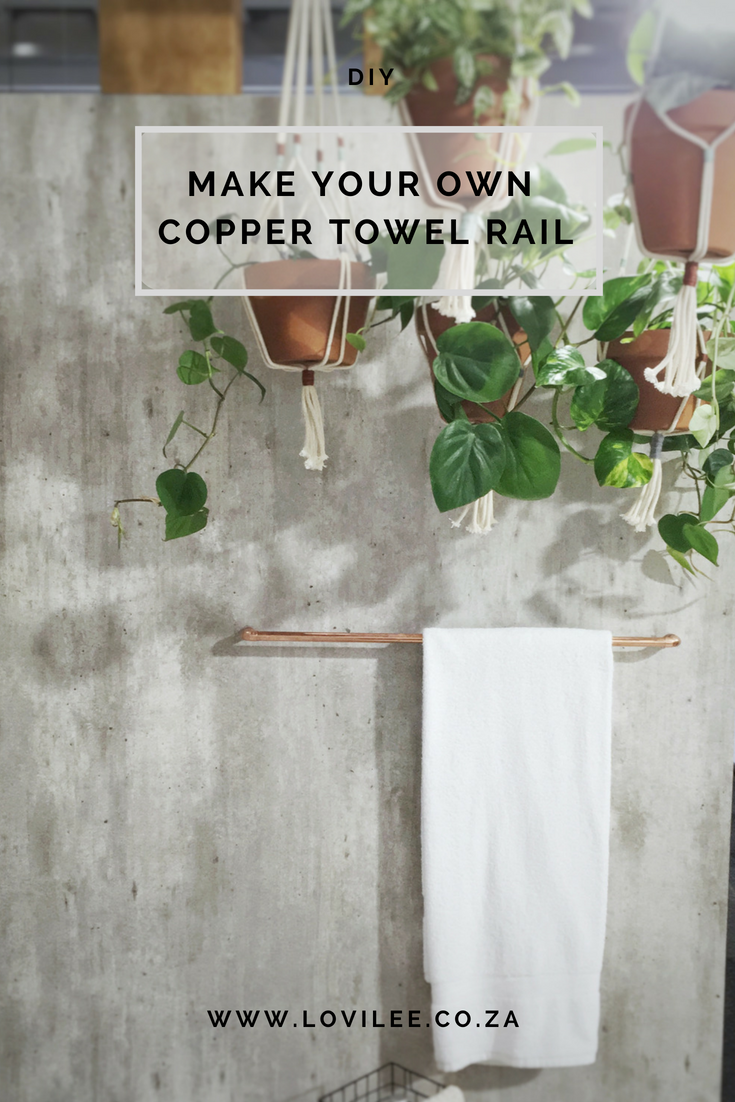 How to make a copper DIY bathroom towel rail