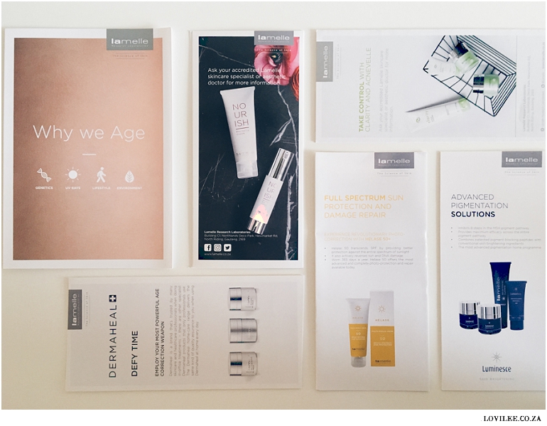 Lamelle product brochures - my skincare journey