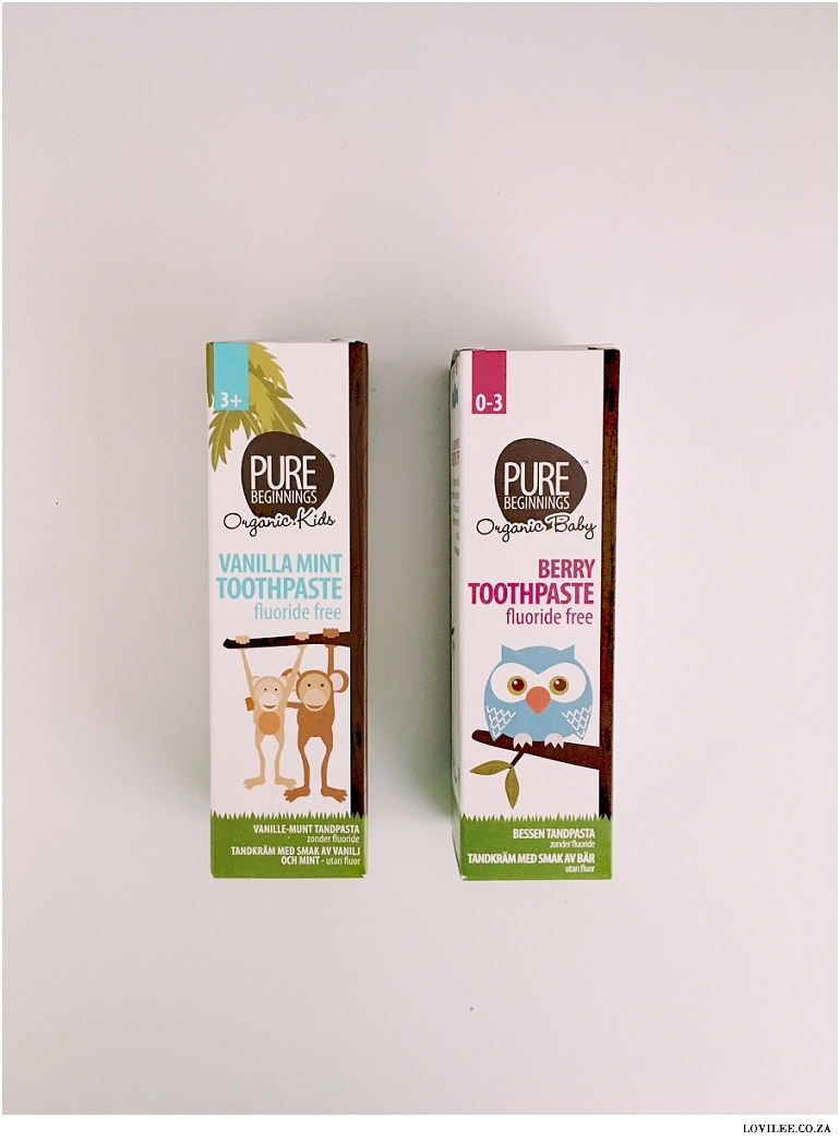 Pure beginnings organic toothpaste