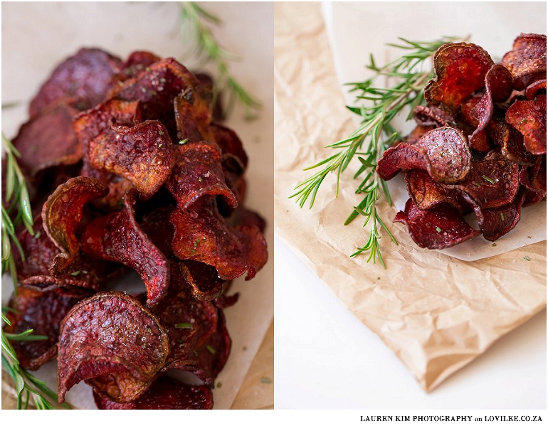 Beet Chips Recipe by Lauren Kim Food Photography