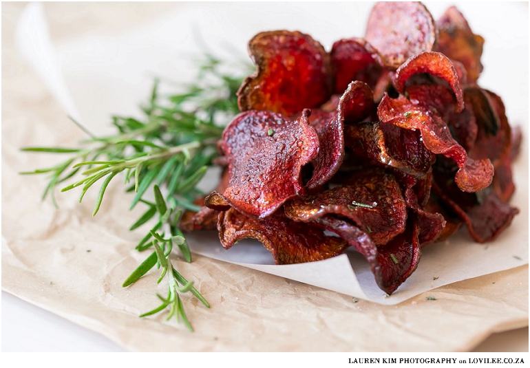 How to make beet chips by Lauren Kim Food Photography