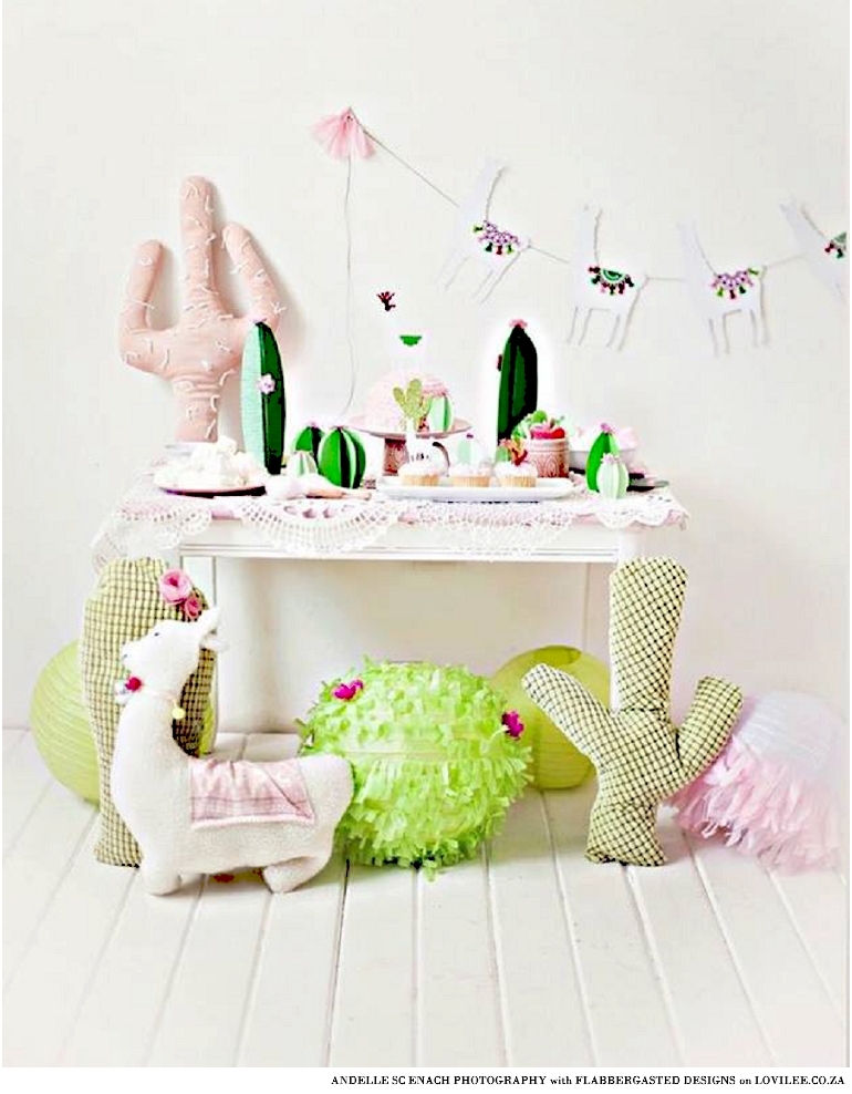 Andelle Schenach Photography - llama and cactus inspiration with Flabbergasted Designs llama