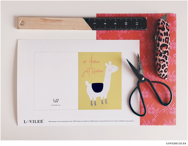 Llama card printables