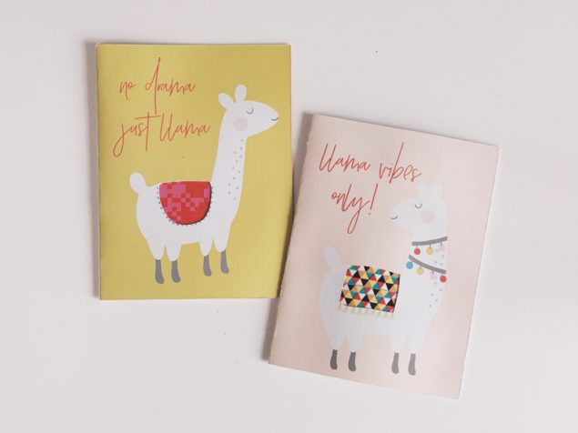 Free llama printable cards