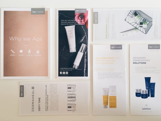 Lamelle product brochures - my skincare journey