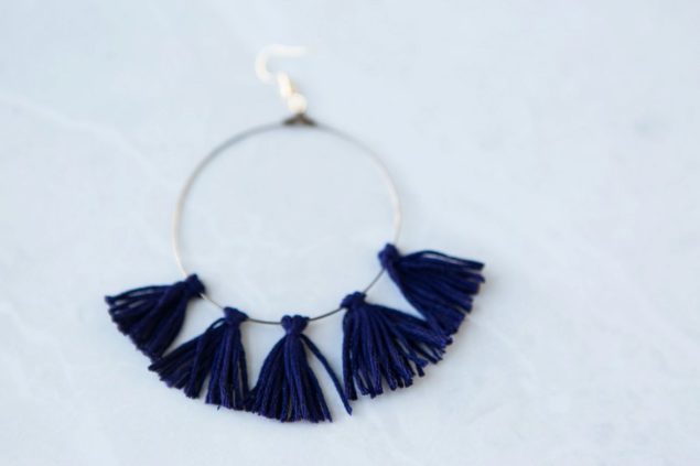 DIY tassle earrings by Lauren Kim Photography