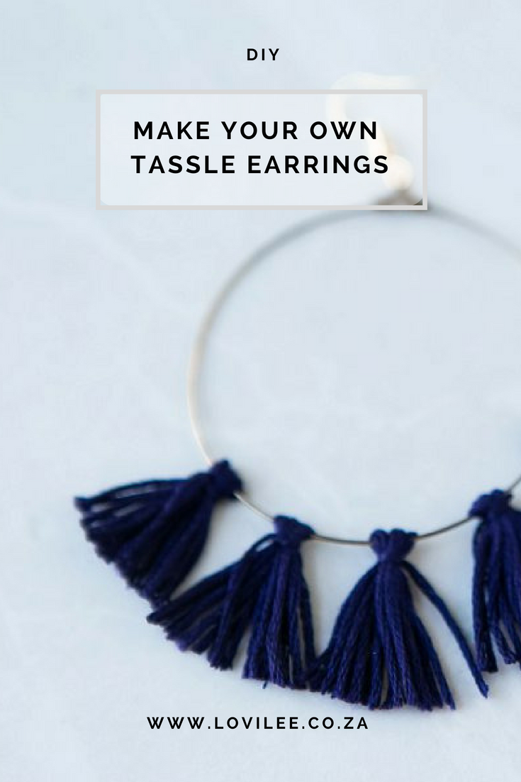 DIY tassle earrings by Lauren Kim Photography