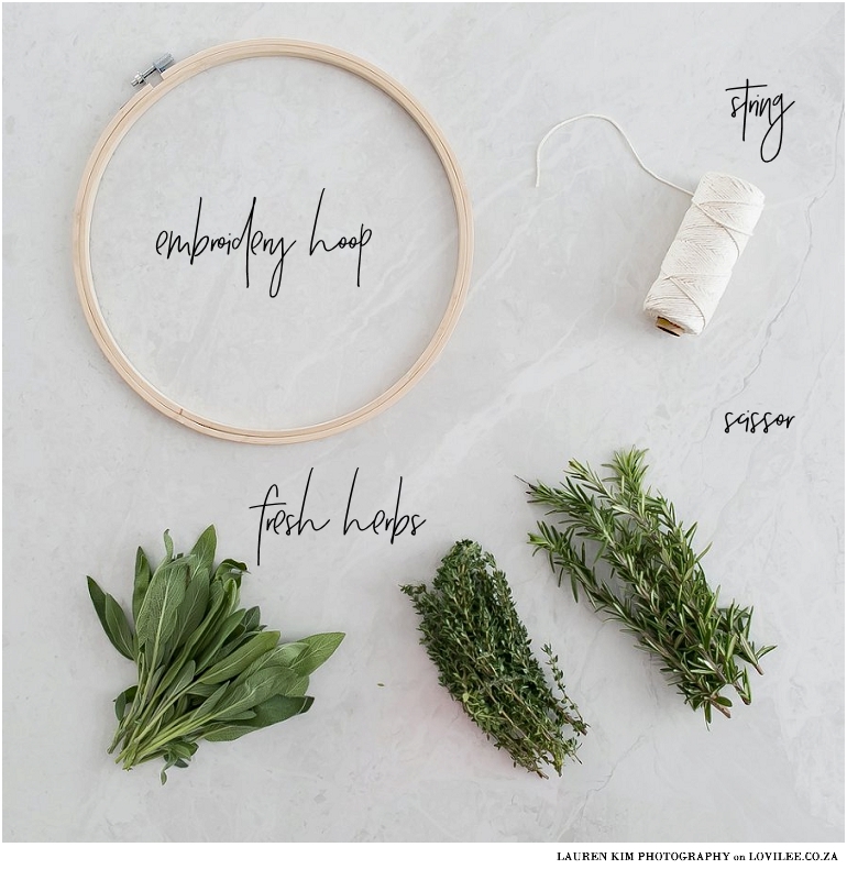 What you will need to make your own herb drying rack