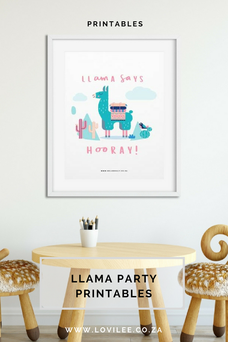 Free llama party printables and posters for download