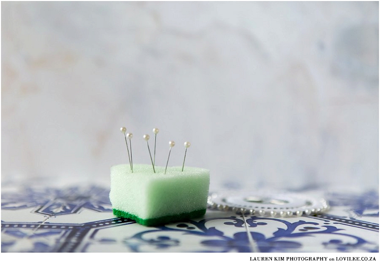 Making a heart shaped sponge pin cushion