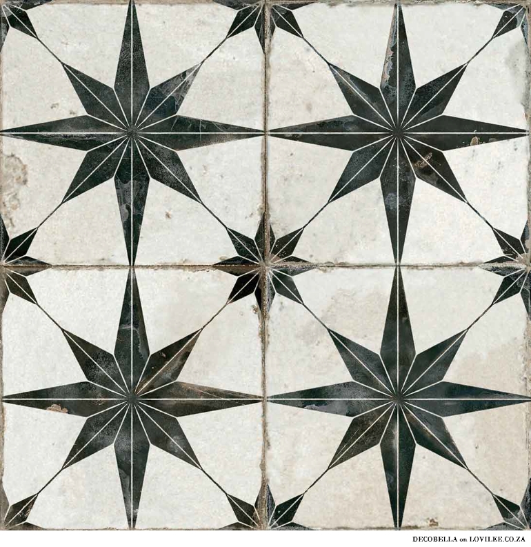 Decobella FS star vintage distressed tile