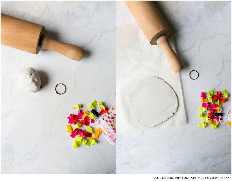 DIY air dry clay keyrings