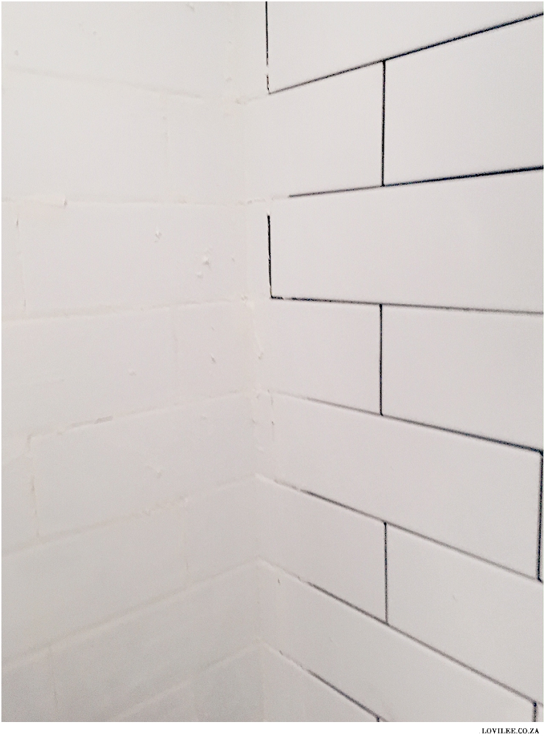 White grout on white tiles with Union Tiles