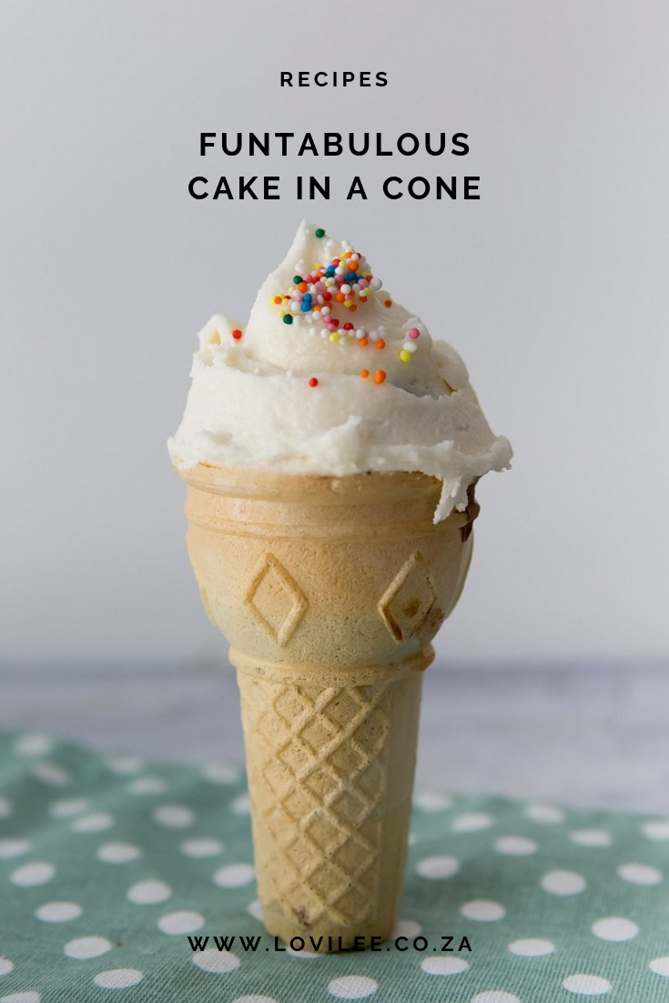 Funtabulous cake in a cone recipe, the perfect kids party finger food