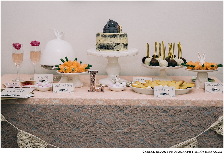 Vintage Bunny party candy table