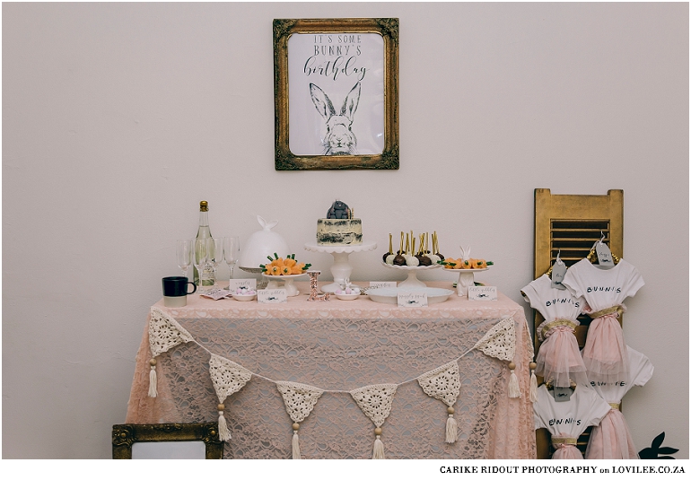 Vintage Bunny party candy table