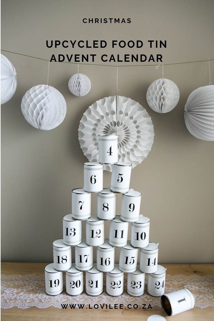 Upcycled food tin advent calendar with vinyls from Match Set Love