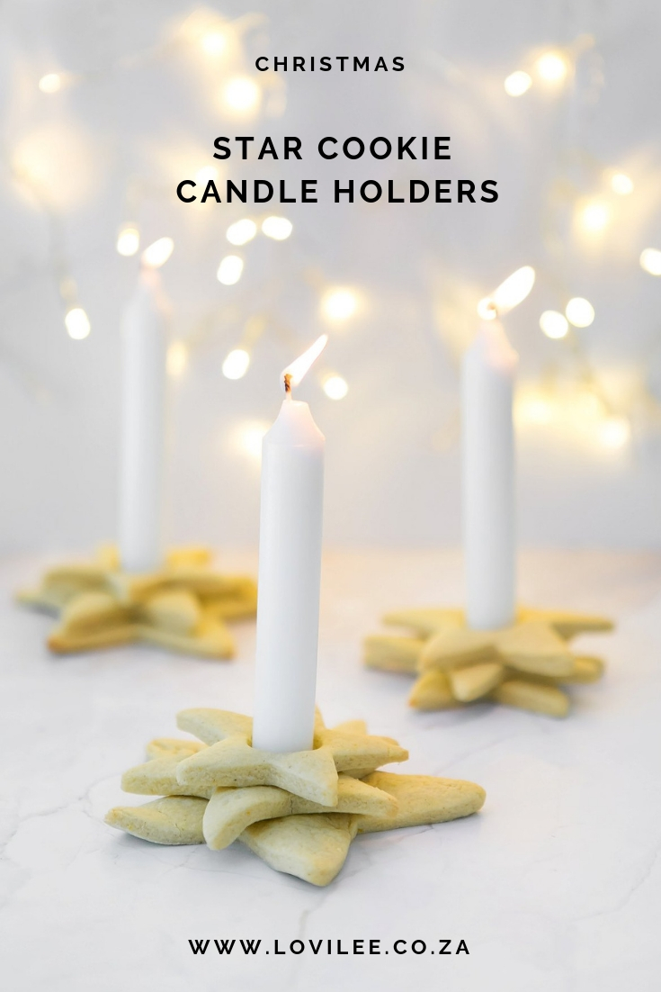 Star cookie candle stand Christmas decorations