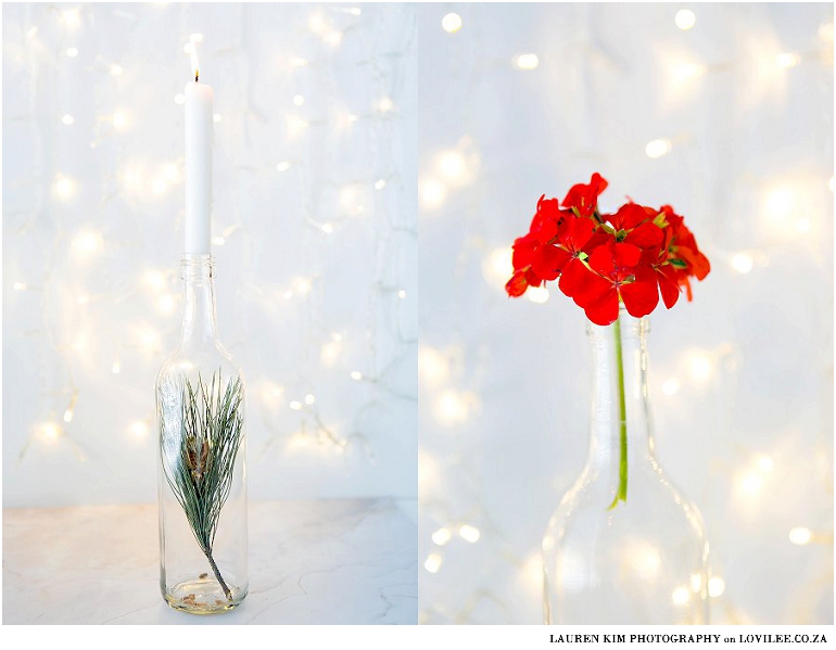 Upcycle Christmas Decor using old bottles