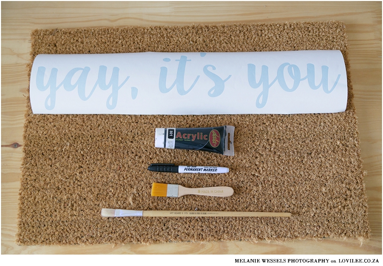 What you need to make your own DIY doormat