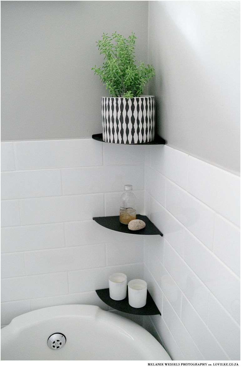 Artificial succulent from Distinctive Designs in bathroom