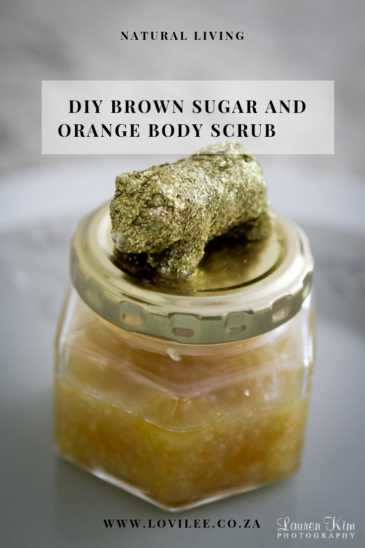 Brown sugar and orange body scrub DIY