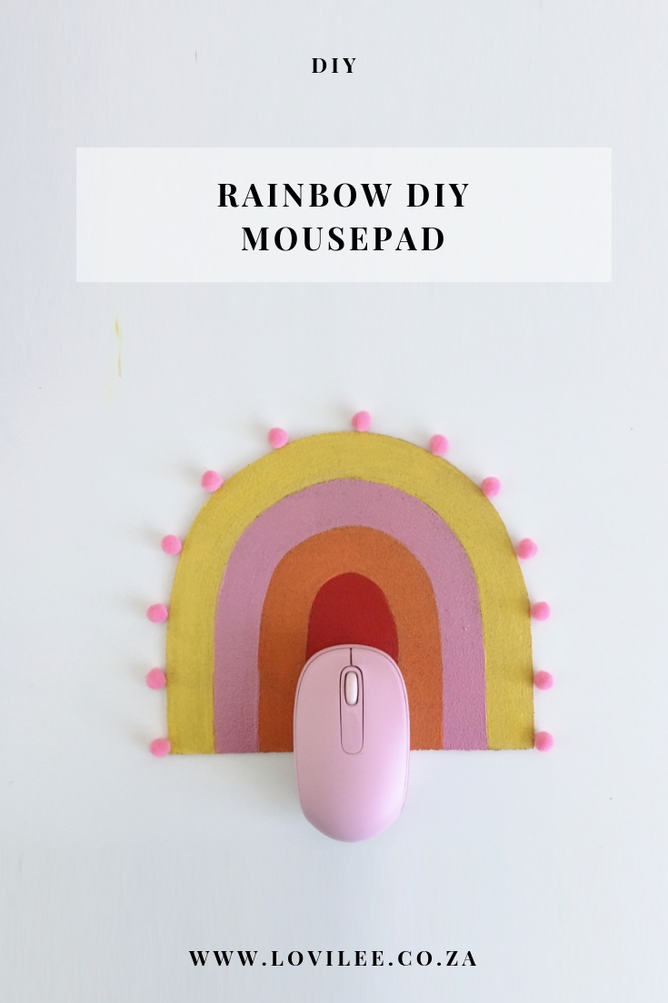 Rainbow DIY mousepad tutorial