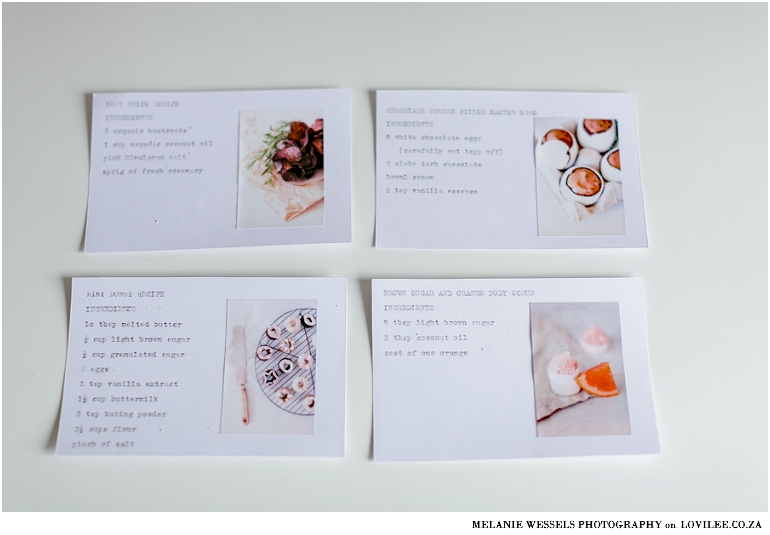 Heirloom DIY Recipe cards using  a vintage typewriter and Canon Zoemini images