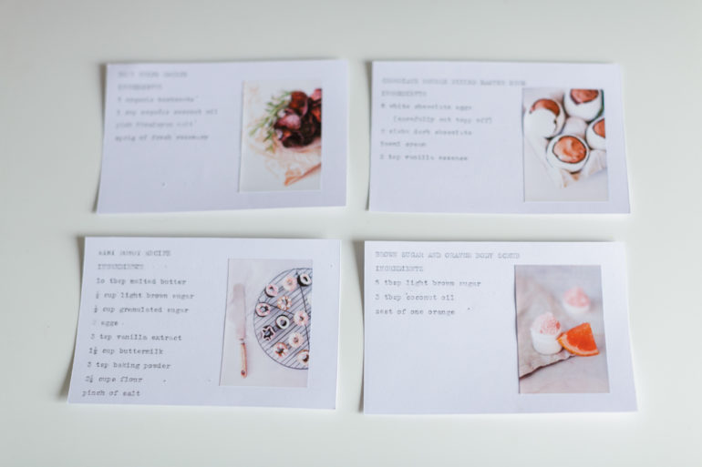 Heirloom DIY Recipe cards using a vintage typewriter and Canon Zoemini images