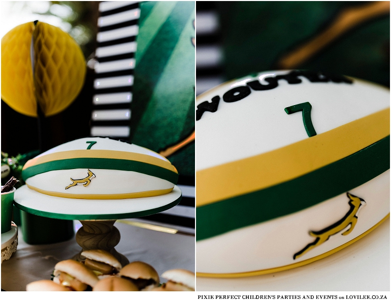 Springbok rugby cake