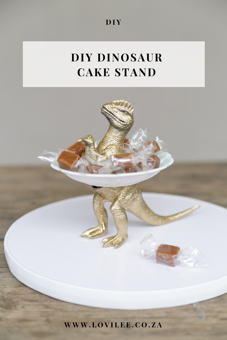 Dinosaur DIY cake stand