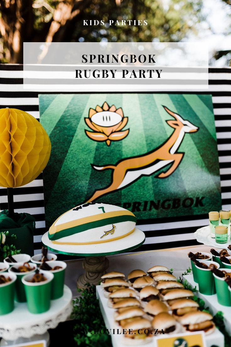 Springbok rugby party inspiration