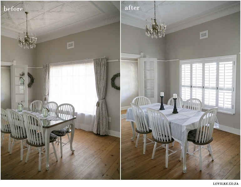 Before and after Alpine Shutters from Mediterranean Lifestyle